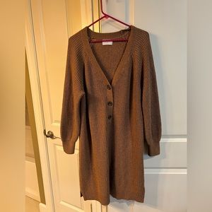 Old Navy brown sweater dress, size L